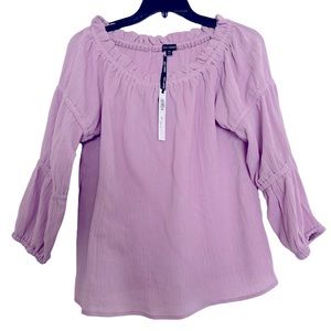 COCO+ CARMEN Lavender Off The Shoulder Long Sleeve Top